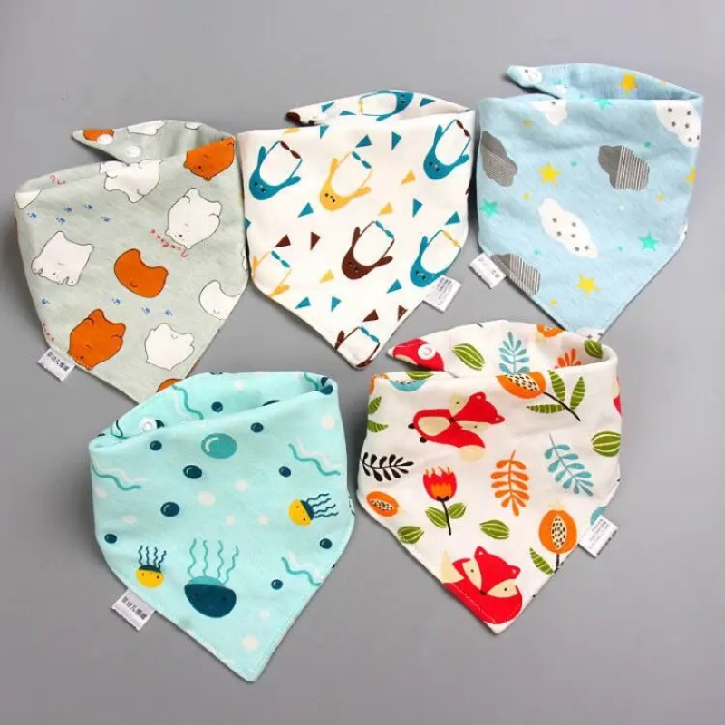 Baby Nursery Boy - 5 Pcs/set Baby Bandana Bibs Scarf
