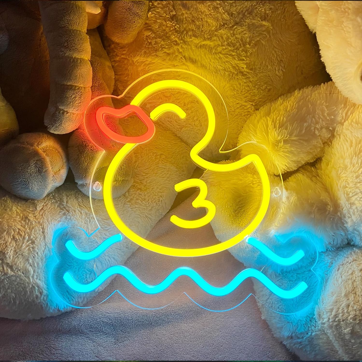 Baby Nursery Wall Lights - Duck Neon Sign LED Wall Art