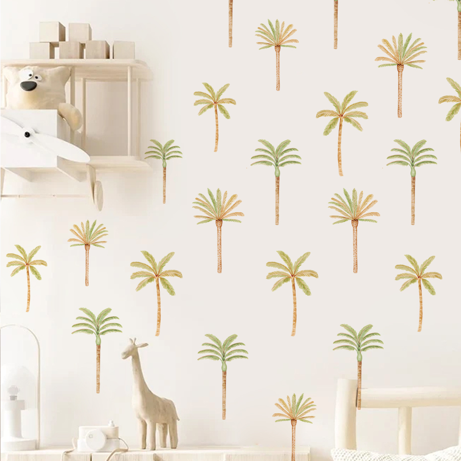 Boho Coconut Palm Tree Wall St - Baby Girl Nursery Quotes recension och pris