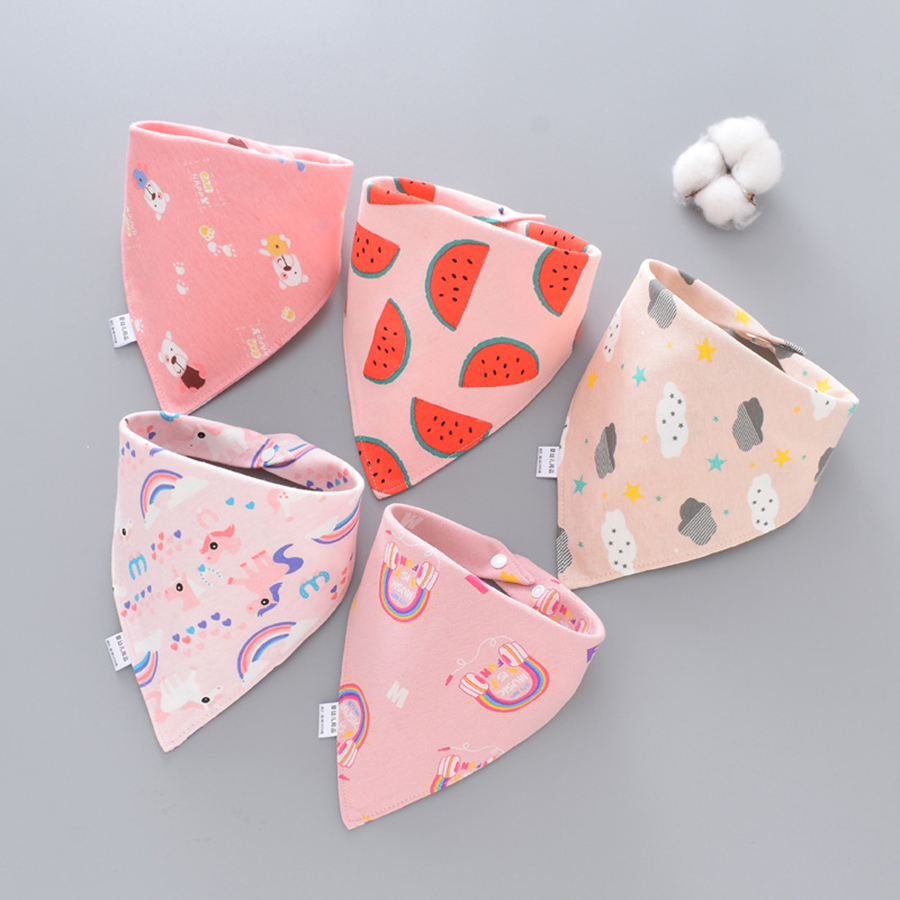 5pcs Pure Cotton Bandana Water - Baby Nursery Boy recension och pris