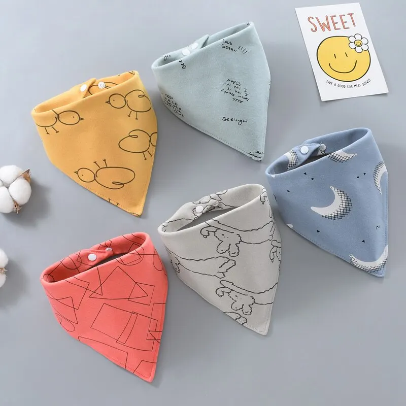 5pcs Pure Cotton Bandana Water - Baby Nursery Boy recension och pris