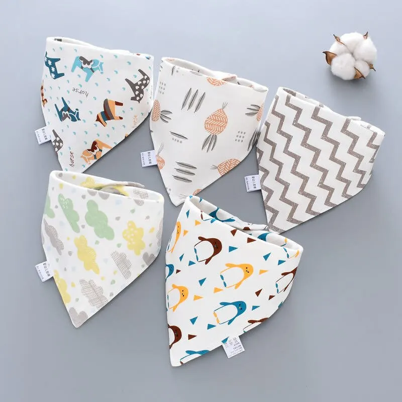 5pcs Pure Cotton Bandana Water - Baby Nursery Boy recension och pris