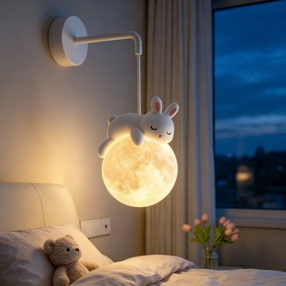 Cute Animal Wall Lamp White Ra - Baby Nursery Boy recension och pris