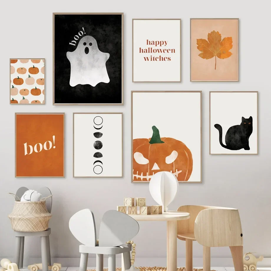 Cat Halloween Soul Pumpkin Wal - Baby Nursery Boy recension och pris