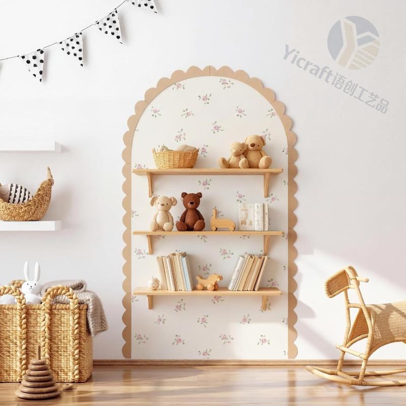 Wood Wall Arch Decor DIY Unfin - Baby Nursery Frames recension och pris