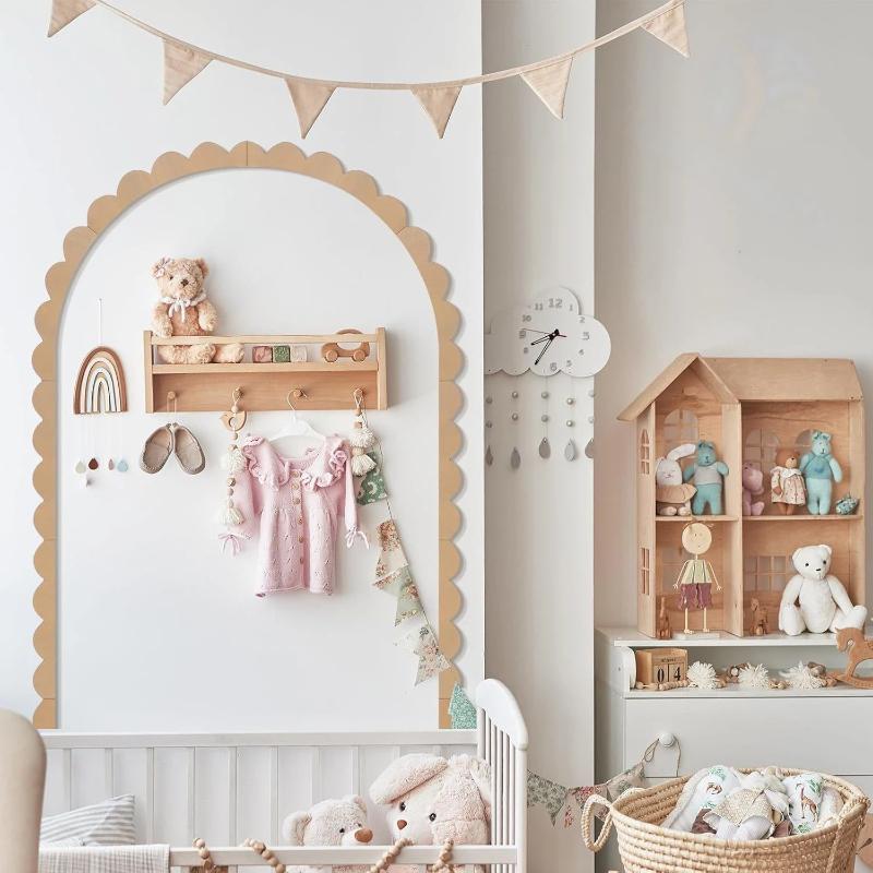 Wood Wall Arch Decor DIY Unfin - Baby Nursery Frames recension och pris